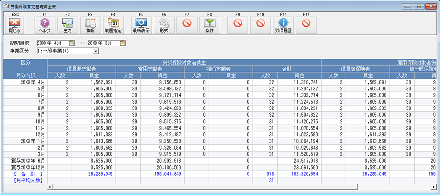 労働保険集計表［Super］